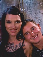 Wicked dominatrix chains up slaveboy then milks him of all his cum!
