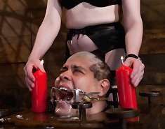Tough as iron dominatrix tests male submissive's manhood with heavy corporal punishment, intricate bondage and intense CBT!